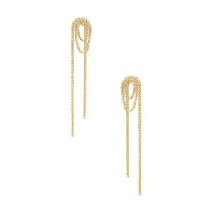SHASHI Gold Rope Drop Chain Earrings